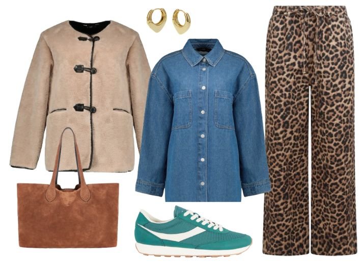 How to style leopard print jeans for a cosy and casual look