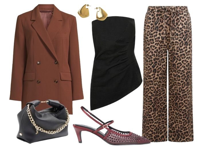 How to style leopard print jeans for evening wear