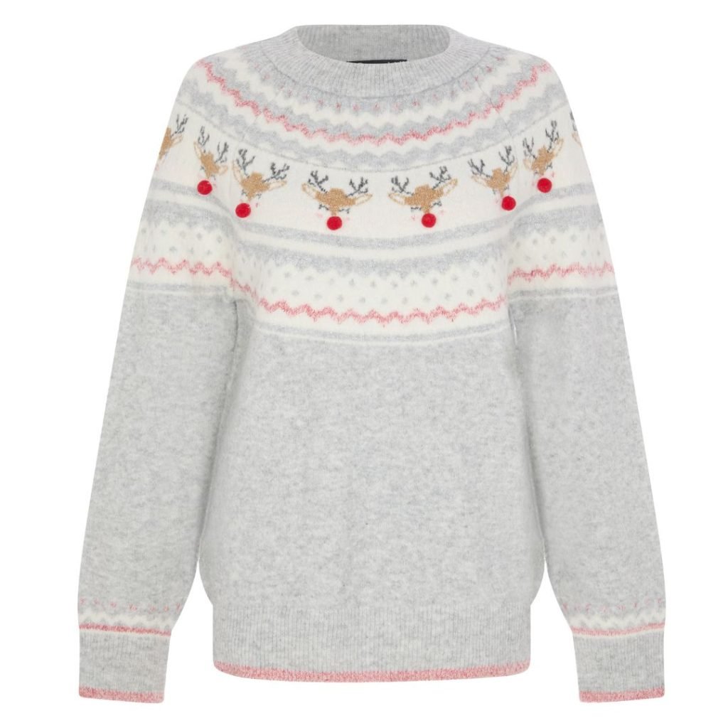 11 Christmas Jumpers: Reindeer Fairisle jumper