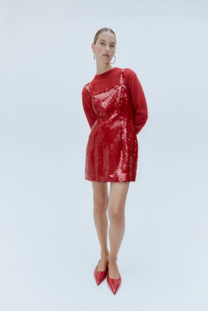 Christmas party dresses for 2024: Red Sequin Mini-Dress