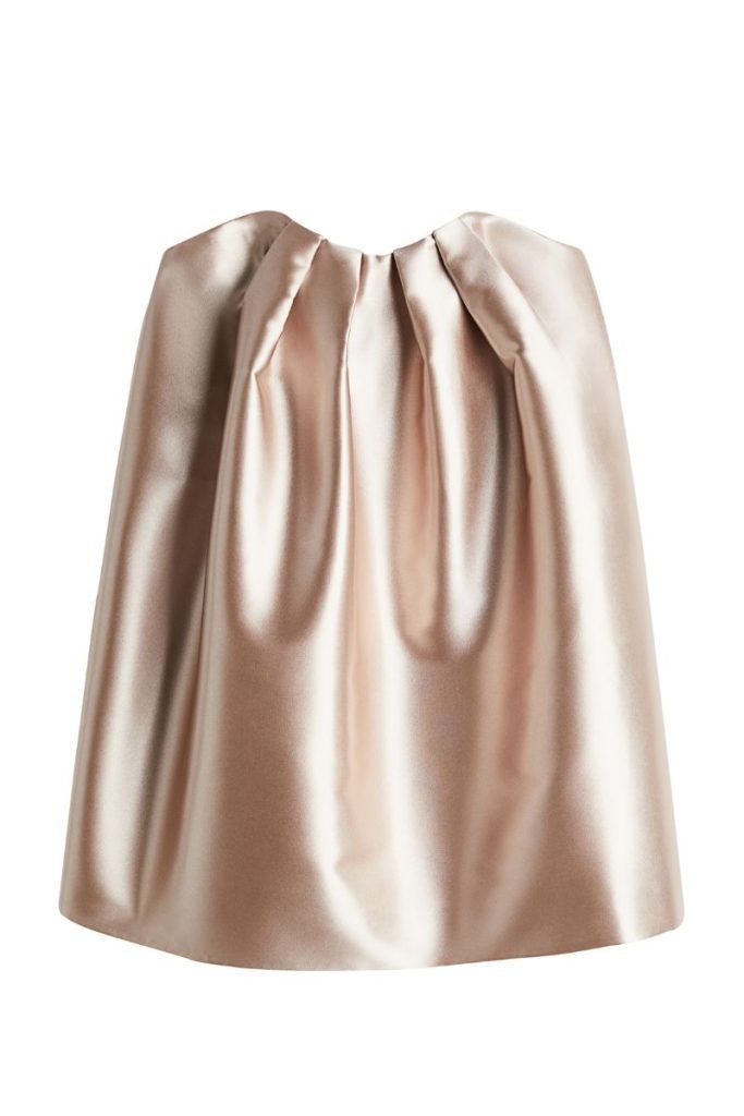 Christmas party outfits: Satin bandeau dress