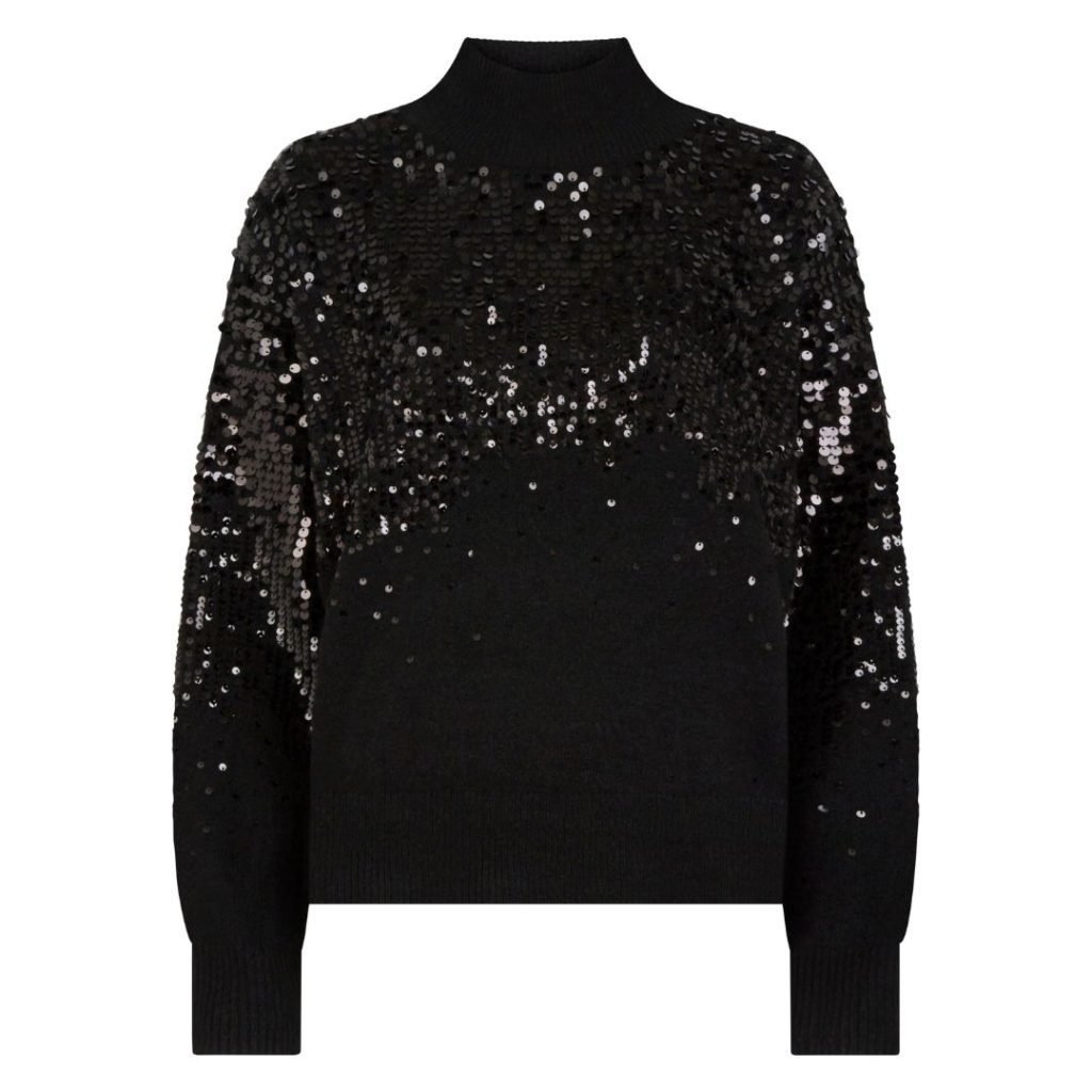 11 Christmas Jumpers: Black sequin jumper
