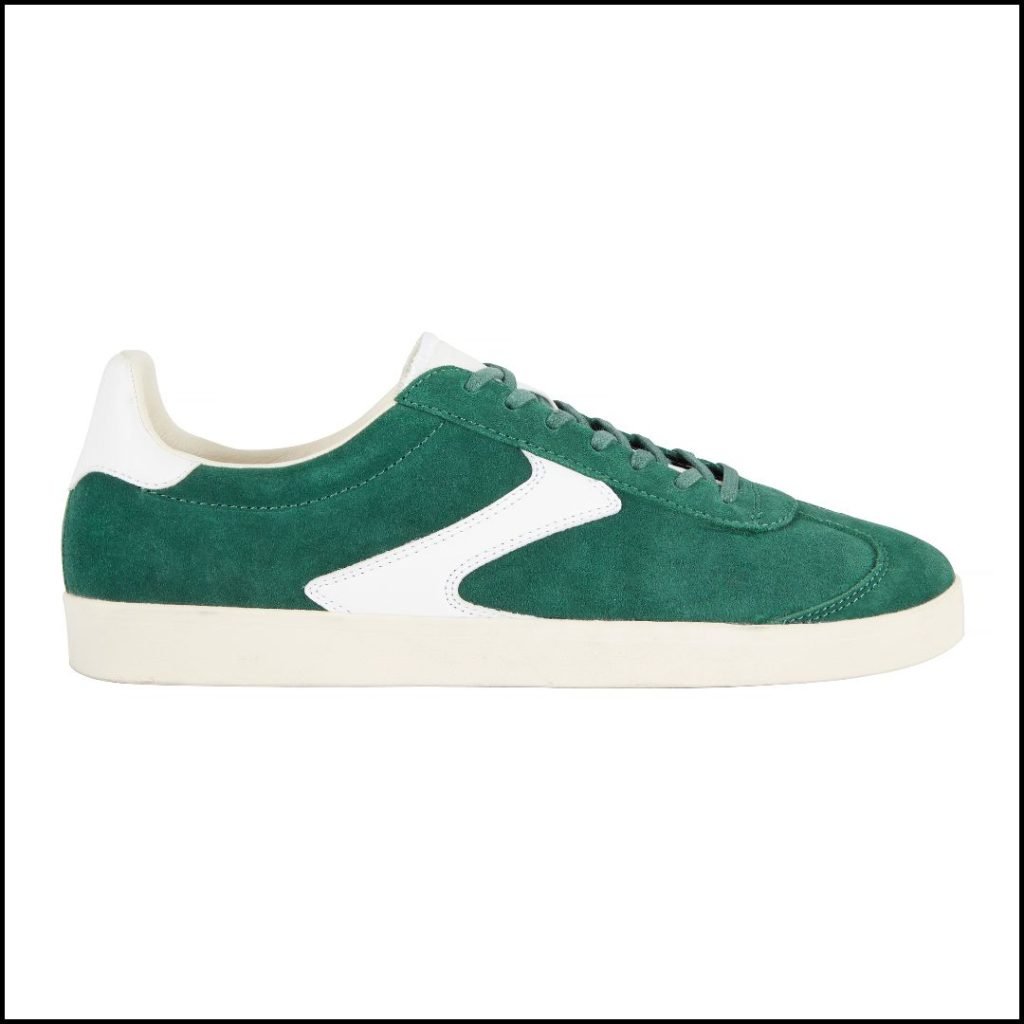 Shoe capsule wardrobe: Green trainers