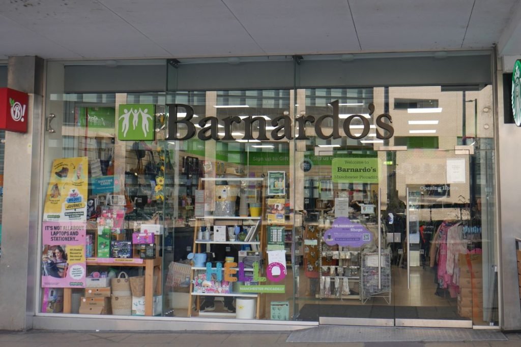 Barnardo's charity shop in Manchester