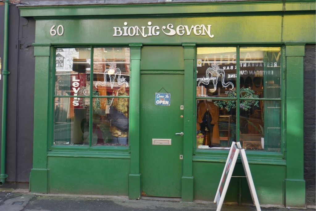 Bionic Seven vintage shop, Manchester.