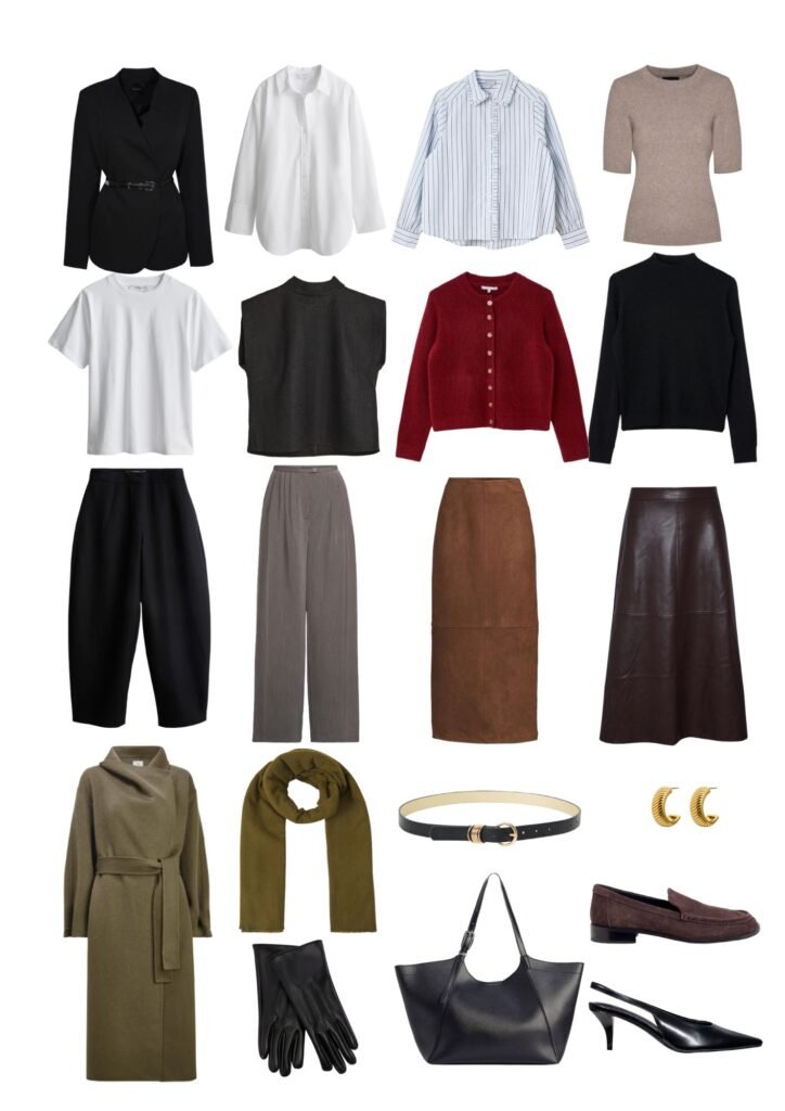 20 piece Winter work capsule wardrobe